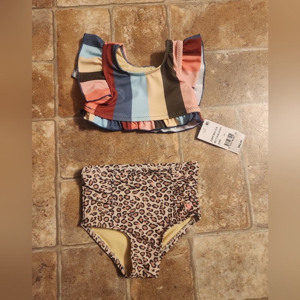 Pink Chicken Girls' Elsie Two Piece Swimsuit 3-6M - Picture 2 of 7